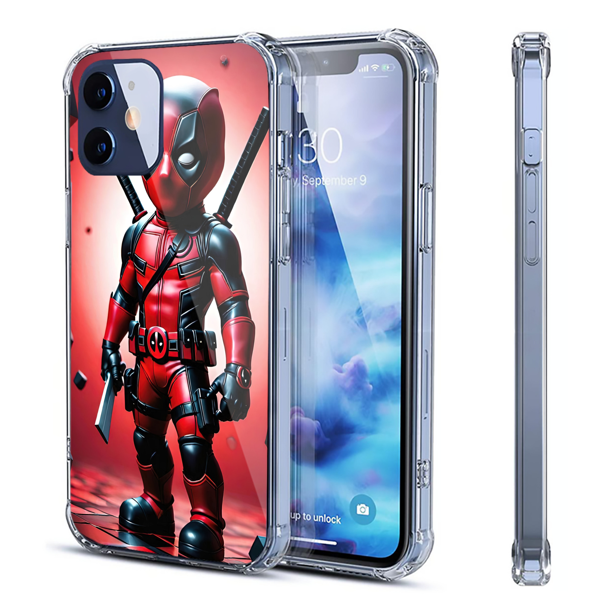（画像用） Deadpool デッドプール 【iPhone 12シリーズ対応】透明スマホケース（クリアソフトケース）
